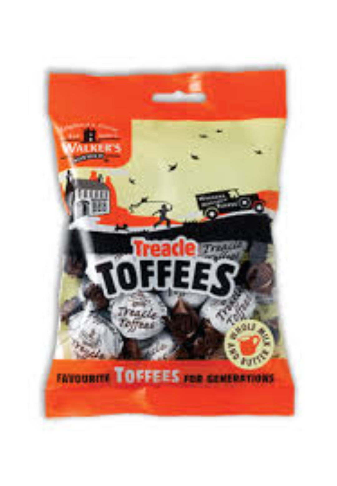 WALKERS TREACLE TOFFEES BAG 150G